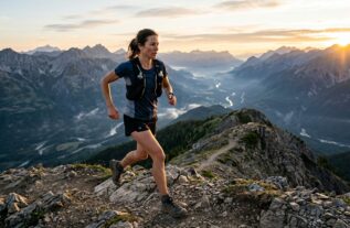Trail runner s rozhledem do údolí — symbol jasného směru
